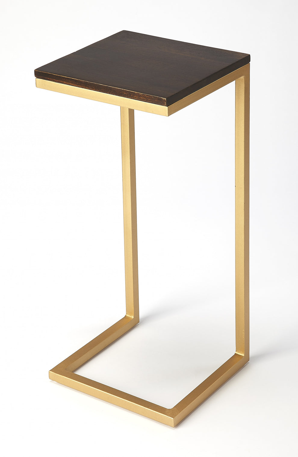26" Gold Solid Wood Rectangular End Table By Homeroots | End Tables | Modishstore - 2
