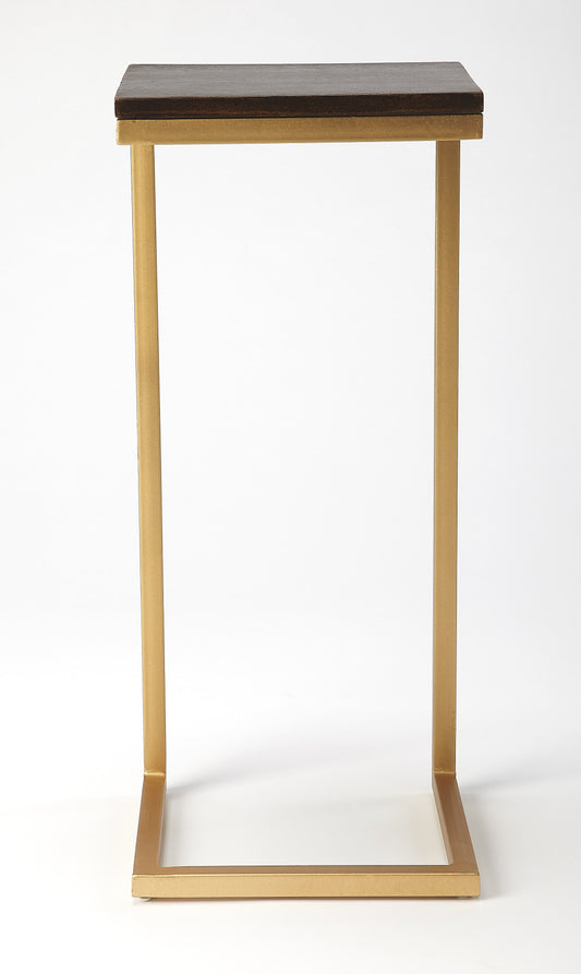 26" Gold Solid Wood Rectangular End Table By Homeroots | End Tables | Modishstore