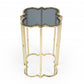 24" Gold And Black Glass Free Form End Table By Homeroots | End Tables | Modishstore - 2
