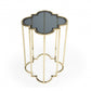 24" Gold And Black Glass Free Form End Table By Homeroots | End Tables | Modishstore - 3