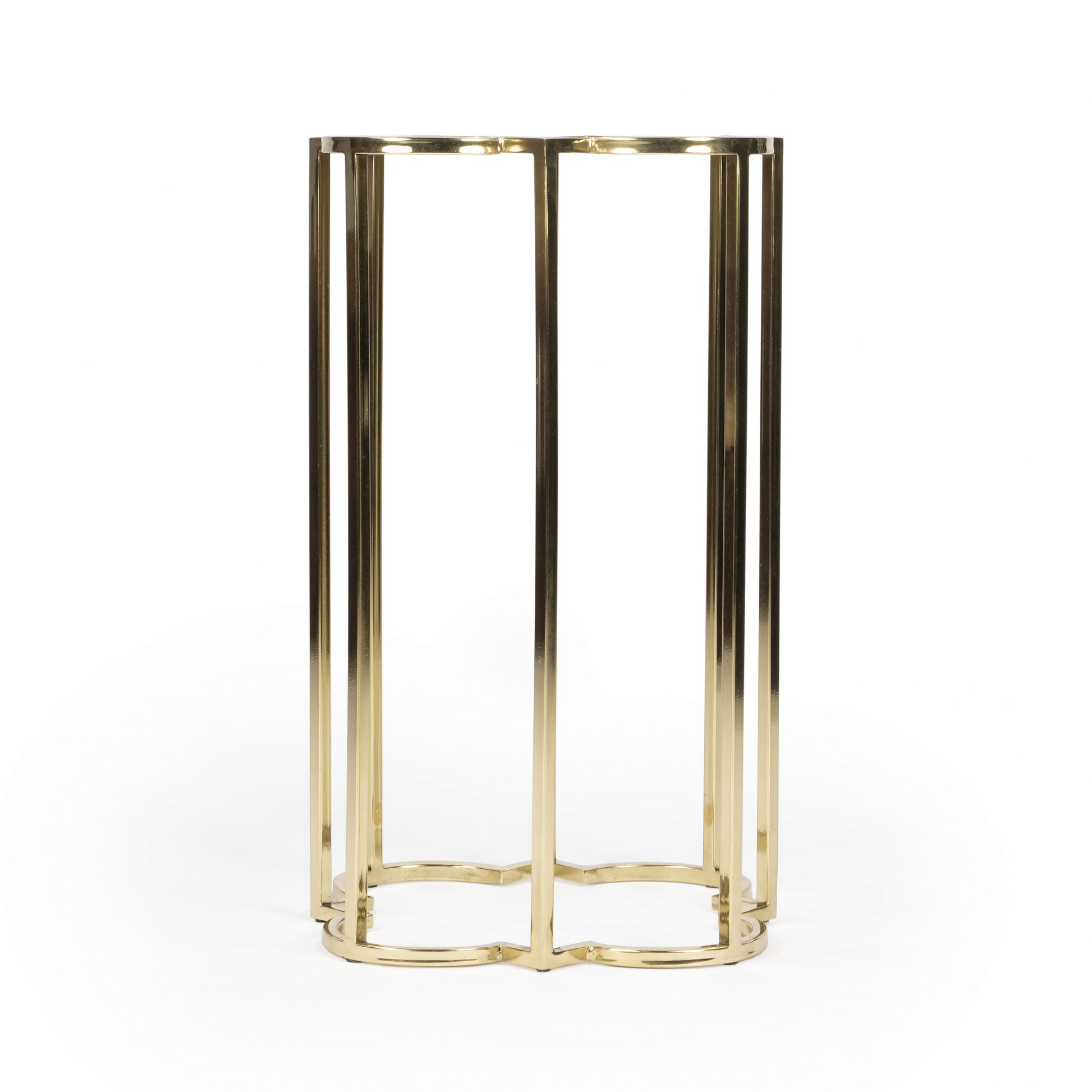 24" Gold And Black Glass Free Form End Table By Homeroots | End Tables | Modishstore - 5