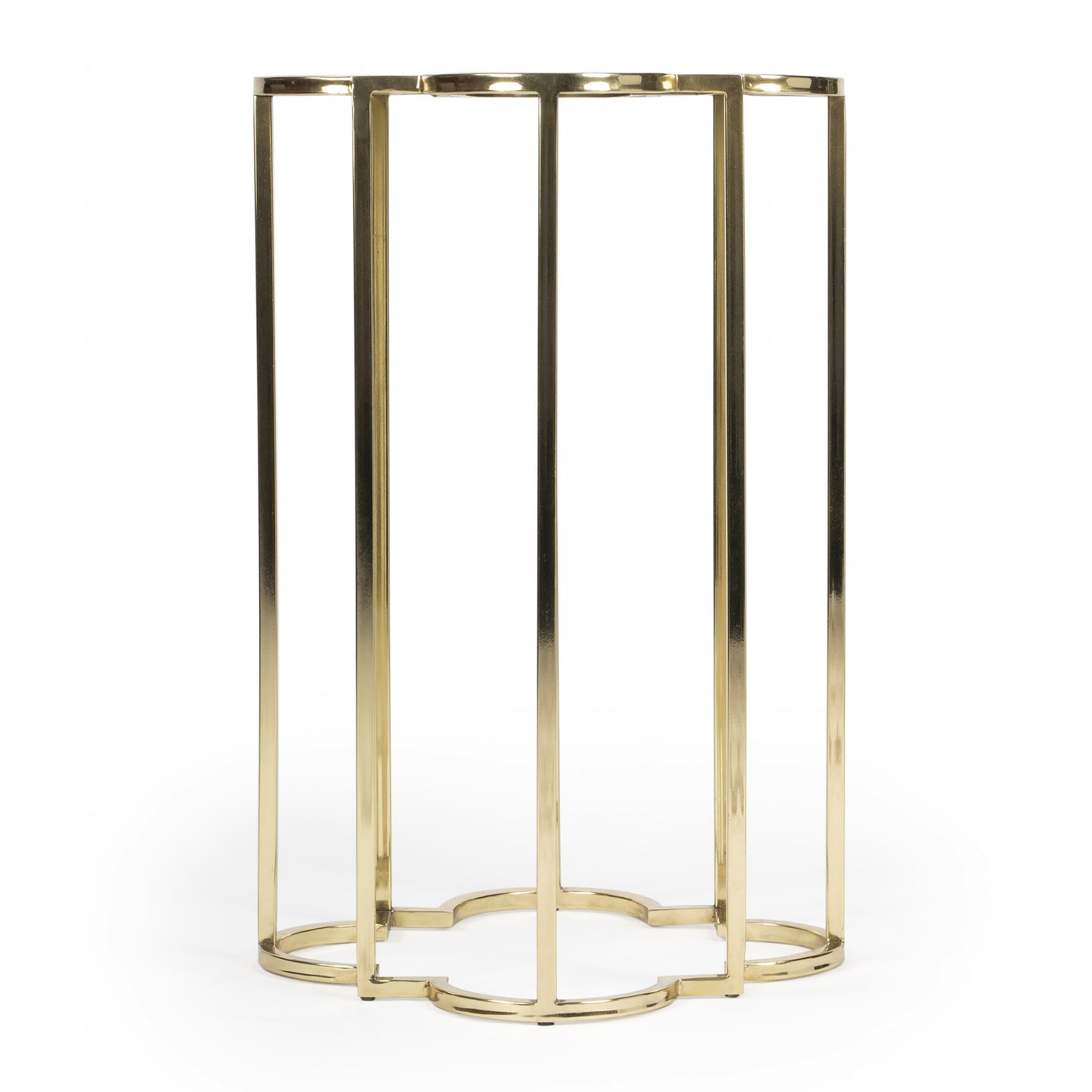 24" Gold And Black Glass Free Form End Table By Homeroots | End Tables | Modishstore - 6