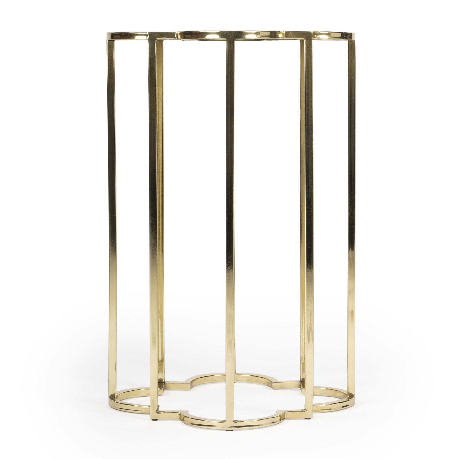 24" Gold And Black Glass Free Form End Table By Homeroots | End Tables | Modishstore - 6