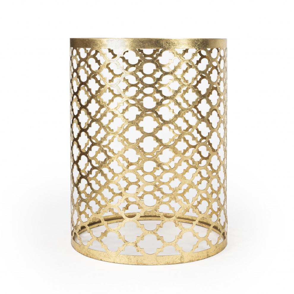 21" Gold Mirrored Round End Table By Homeroots | End Tables | Modishstore - 2