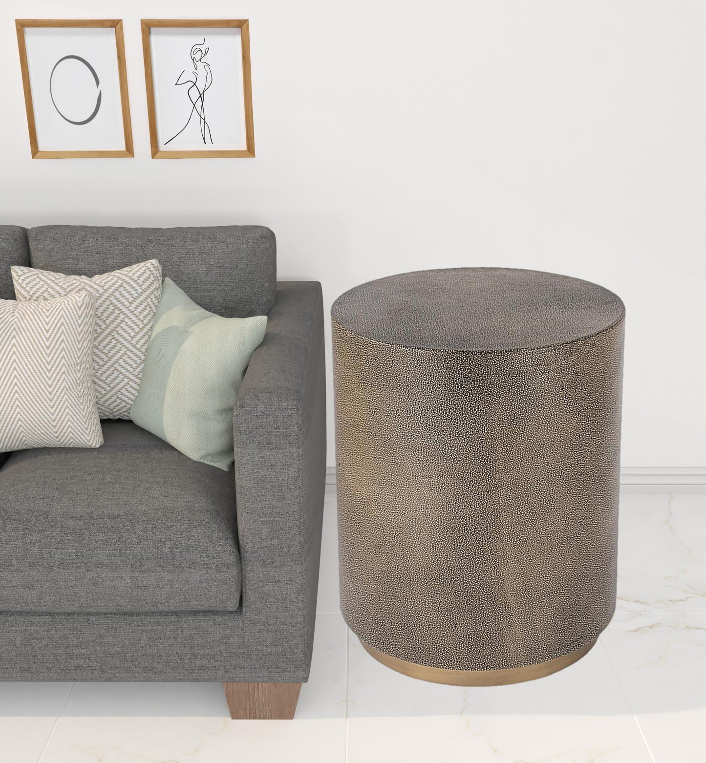 24" Gold Manufactured Wood Rectangular End Table By Homeroots | End Tables | Modishstore - 5