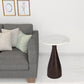 22" Brown Marble Round End Table By Homeroots | End Tables | Modishstore - 5