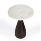 22" Brown Marble Round End Table By Homeroots | End Tables | Modishstore - 2