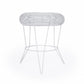 18" White Wire Round top End Table By Homeroots | End Tables | Modishstore - 4