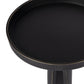 24" Black Aluminum Round End Table By Homeroots | End Tables | Modishstore - 5