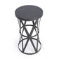 22" Gray Iron Hourglass Base Round Top End Table By Homeroots | End Tables | Modishstore - 3