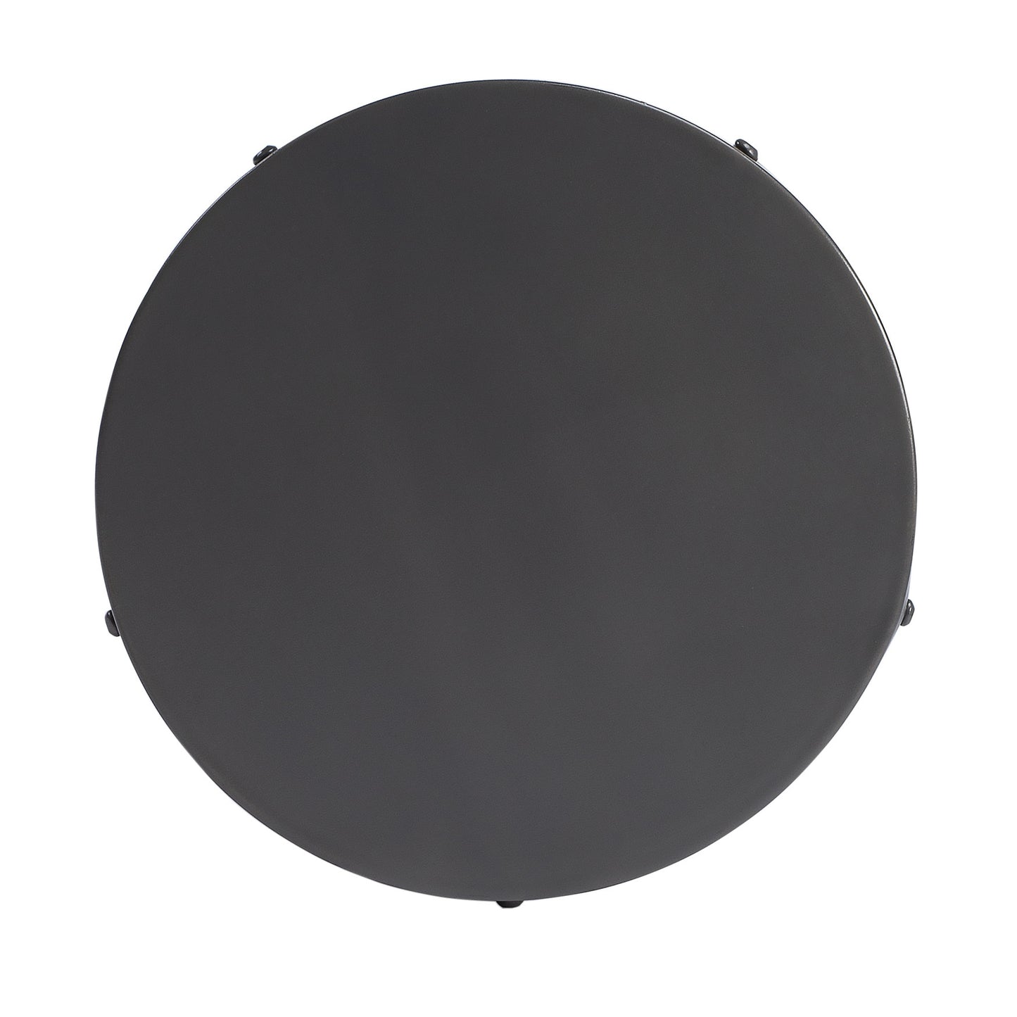 22" Gray Iron Hourglass Base Round Top End Table By Homeroots | End Tables | Modishstore - 4