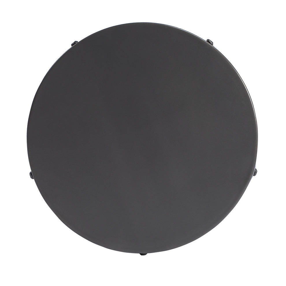 22" Gray Iron Hourglass Base Round Top End Table By Homeroots | End Tables | Modishstore - 4