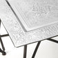 16" Black And Silver Textured Aluminum Square End Table By Homeroots | End Tables | Modishstore - 6