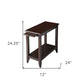 24" Merlot Manufactured Wood Rectangular End Table With Shelf By Homeroots | End Tables | Modishstore - 5