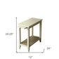 24" Cream White Rectangular End Table With Shelf By Homeroots | End Tables | Modishstore - 5