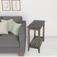24" Brown Gray Rectangular End Table With Shelf By Homeroots | End Tables | Modishstore - 6
