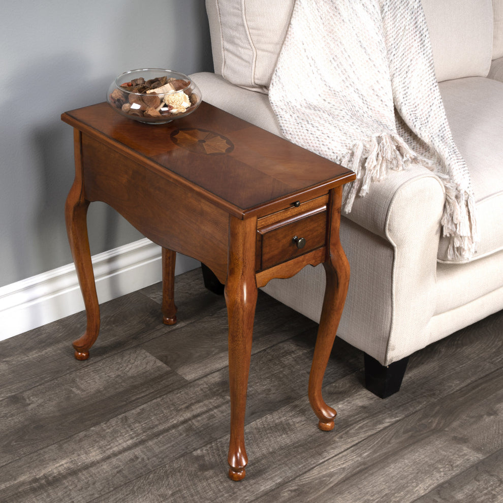 25" Brown Solid And Manufactured Wood Rectangular End Table With Drawer By Homeroots | End Tables | Modishstore - 8