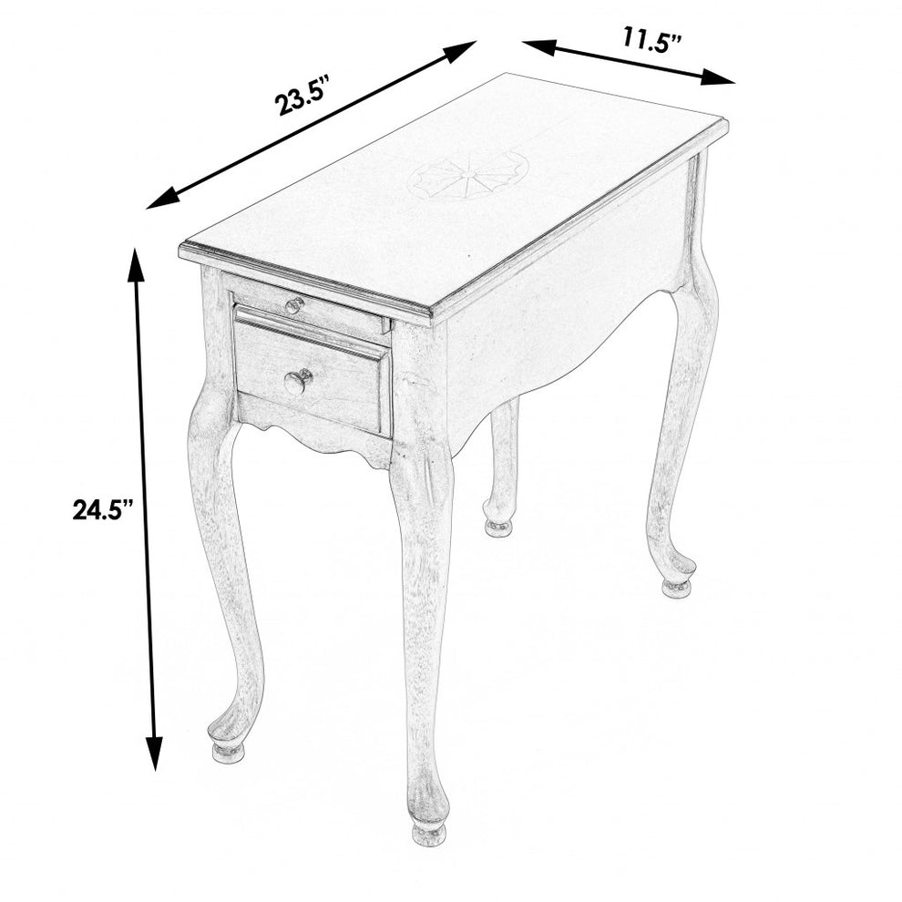 25" Brown Solid And Manufactured Wood Rectangular End Table With Drawer By Homeroots | End Tables | Modishstore - 9