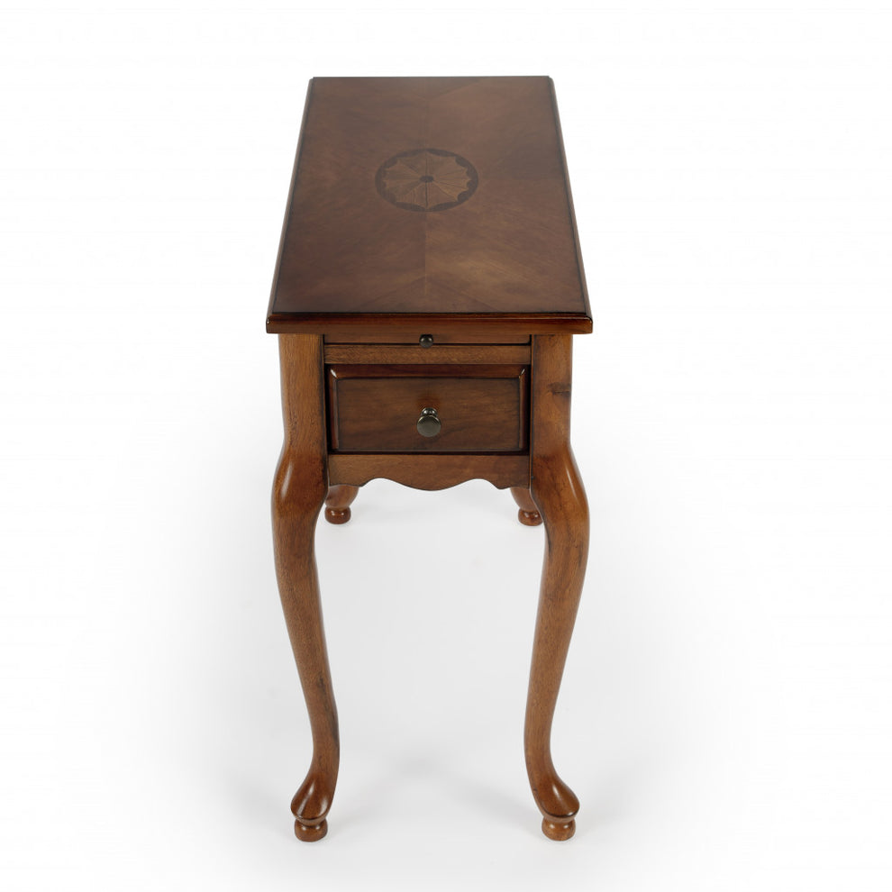 25" Brown Solid And Manufactured Wood Rectangular End Table With Drawer By Homeroots | End Tables | Modishstore - 4