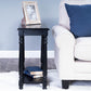 24" Black Manufactured Wood Rectangular End Table With Shelf By Homeroots | End Tables | Modishstore - 7