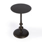 18" Dark Burnished Bronze Aluminum Round Top Pedestal End Table By Homeroots | End Tables | Modishstore