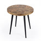 24" Brown Solid Wood and Black Round End Table By Homeroots | End Tables | Modishstore