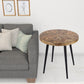 24" Brown Solid Wood and Black Round End Table By Homeroots | End Tables | Modishstore - 5