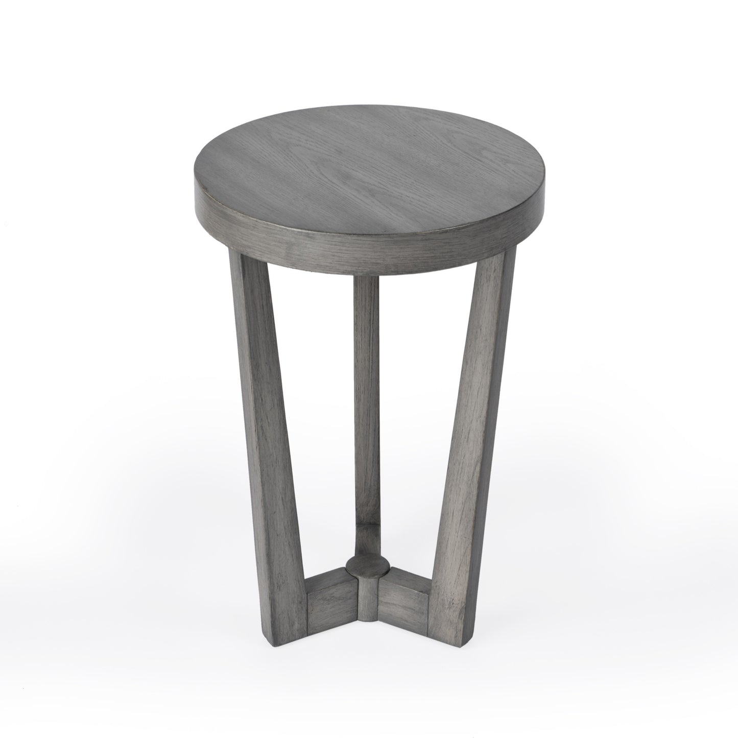 24" Gray Manufactured Wood Round End Table By Homeroots | End Tables | Modishstore