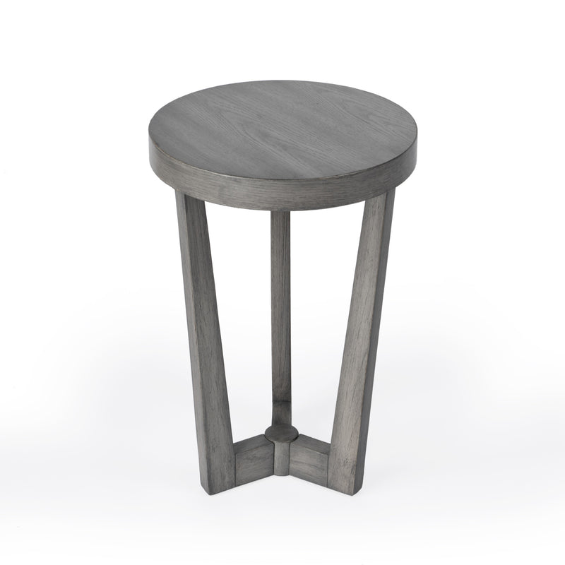 24" Gray Manufactured Wood Round End Table By Homeroots | End Tables | Modishstore
