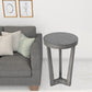 24" Gray Manufactured Wood Round End Table By Homeroots | End Tables | Modishstore - 5