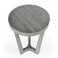 24" Gray Manufactured Wood Round End Table By Homeroots