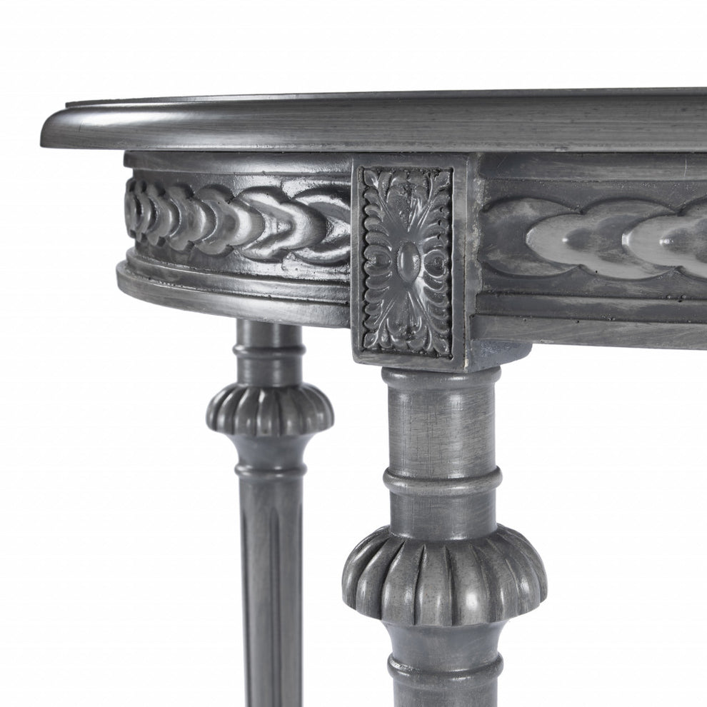 27" Gray Classic Round End Table With Shelf By Homeroots | End Tables | Modishstore - 7