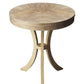 26" Beige Distressed Round Three Leg End Table By Homeroots
