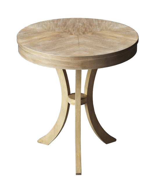 26" Beige Distressed Round Three Leg End Table By Homeroots | End Tables | Modishstore