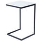 26" Black and White Marble Square C Shape End Table By Homeroots | End Tables | Modishstore