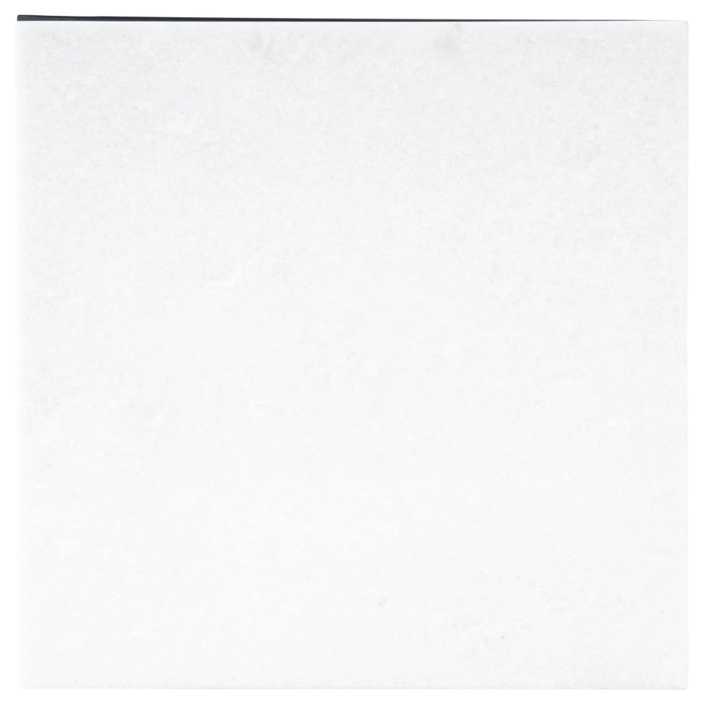 26" Black and White Marble Square C Shape End Table By Homeroots | End Tables | Modishstore - 7