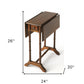 26" Medium Brown Solid And Manufactured Wood Rectangular End Table With Drawer By Homeroots