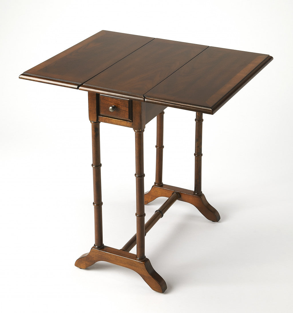 26" Medium Brown Solid And Manufactured Wood Rectangular End Table With Drawer By Homeroots | End Tables | Modishstore - 2