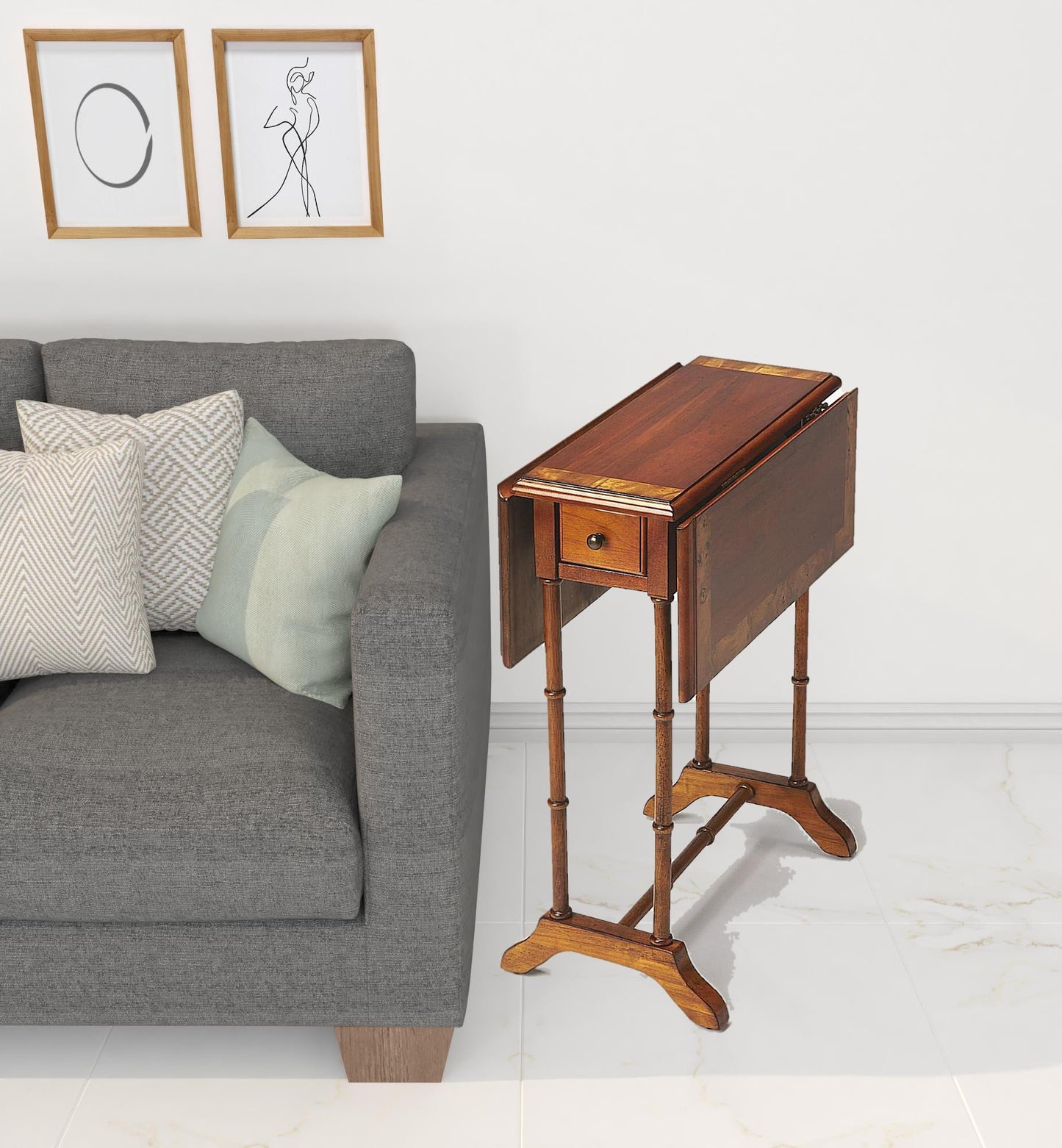 26" Olive Ash Solid And Manufactured Wood Rectangular End Table With Drawer By Homeroots | End Tables | Modishstore - 3