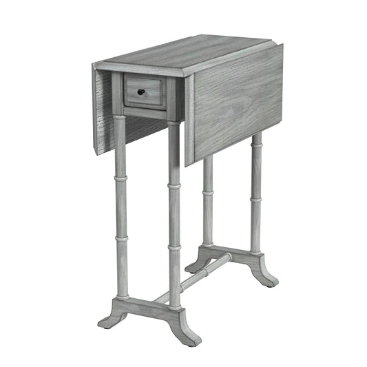 26" Gray Solid And Manufactured Wood Rectangular End Table With Drawer By Homeroots | End Tables | Modishstore