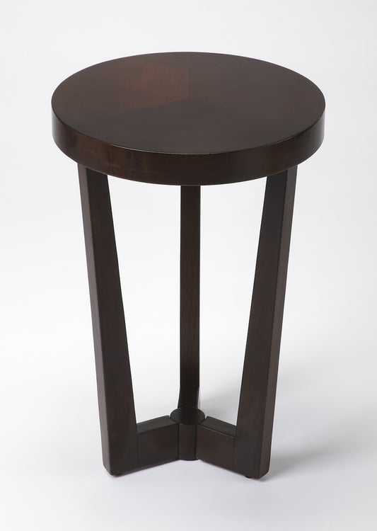 24" Merlot Three Leg Round End Table By Homeroots | End Tables | Modishstore
