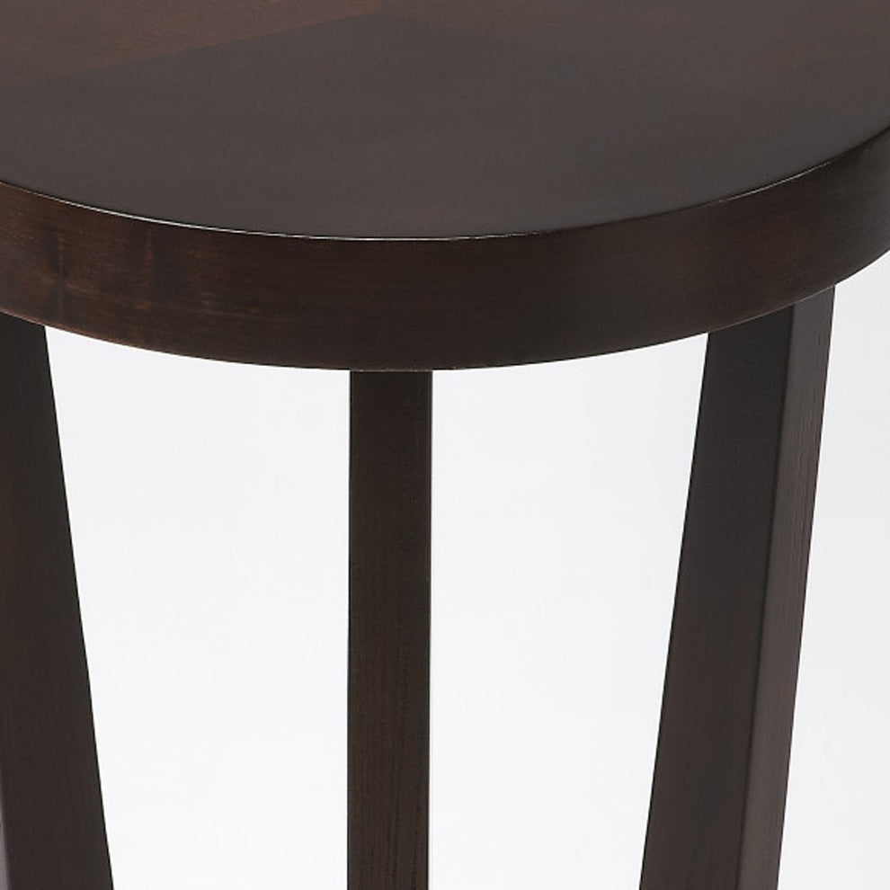 24" Merlot Three Leg Round End Table By Homeroots | End Tables | Modishstore - 3