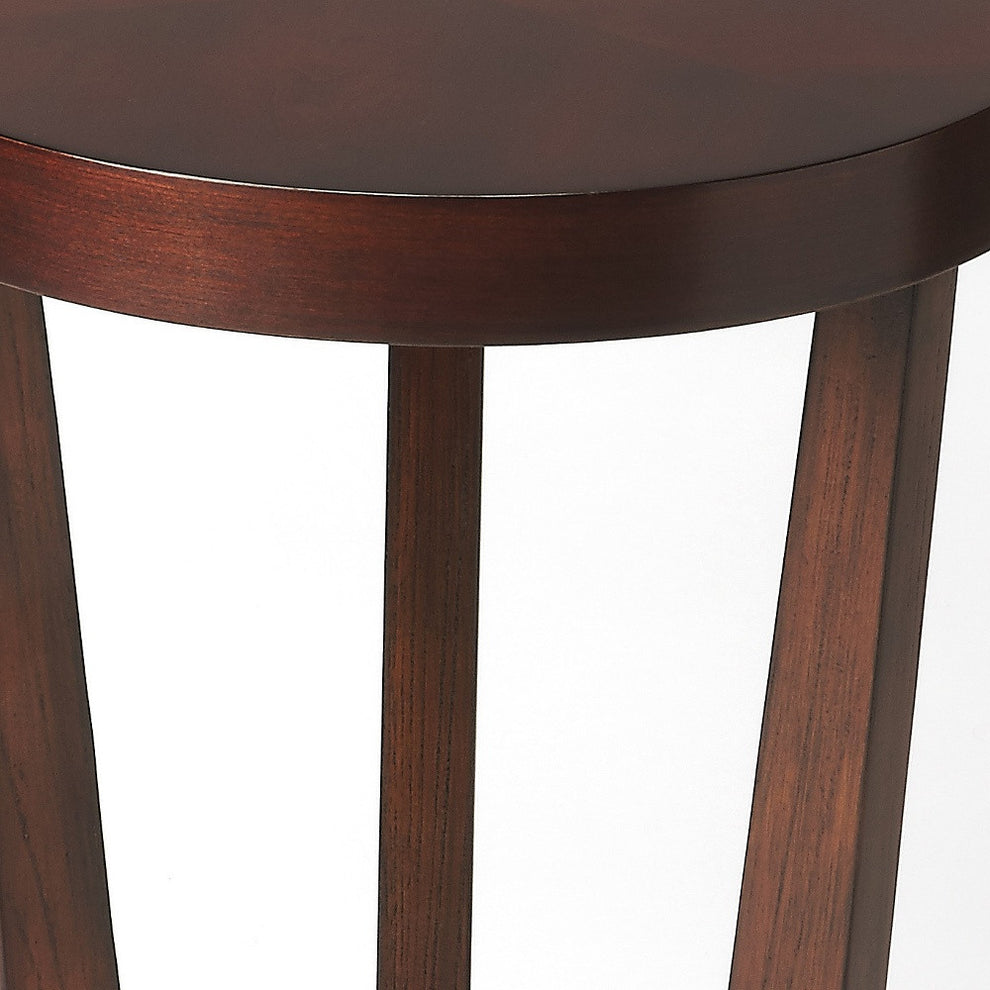24" Cherry Manufactured Wood Round End Table By Homeroots | End Tables | Modishstore - 3