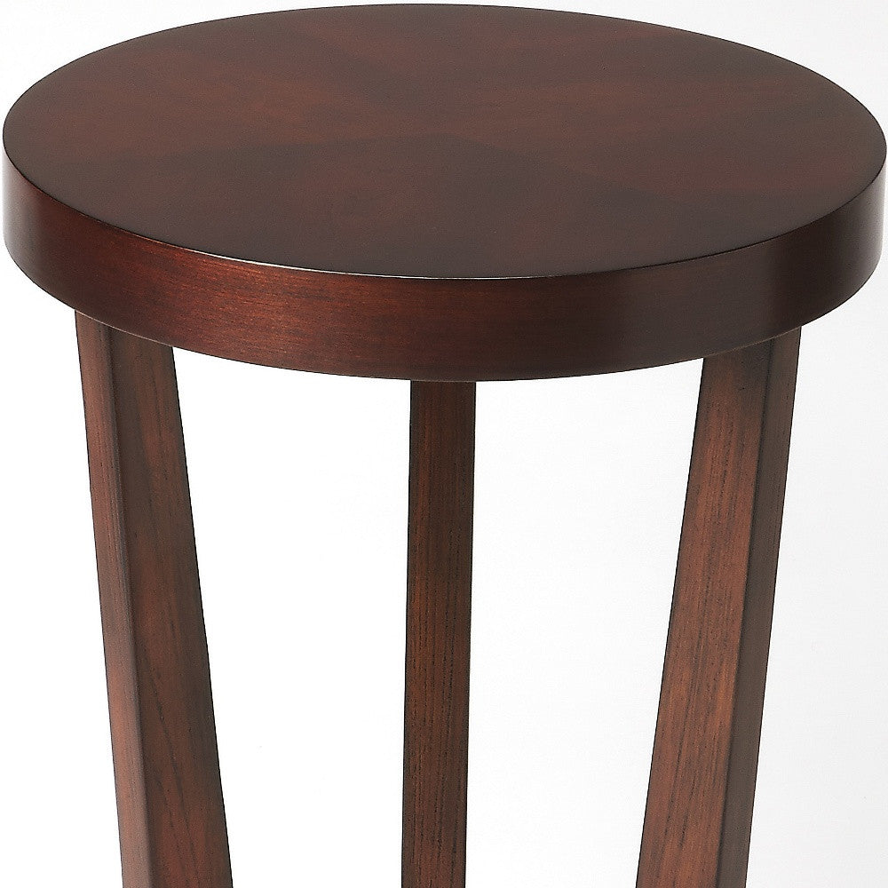 24" Cherry Manufactured Wood Round End Table By Homeroots