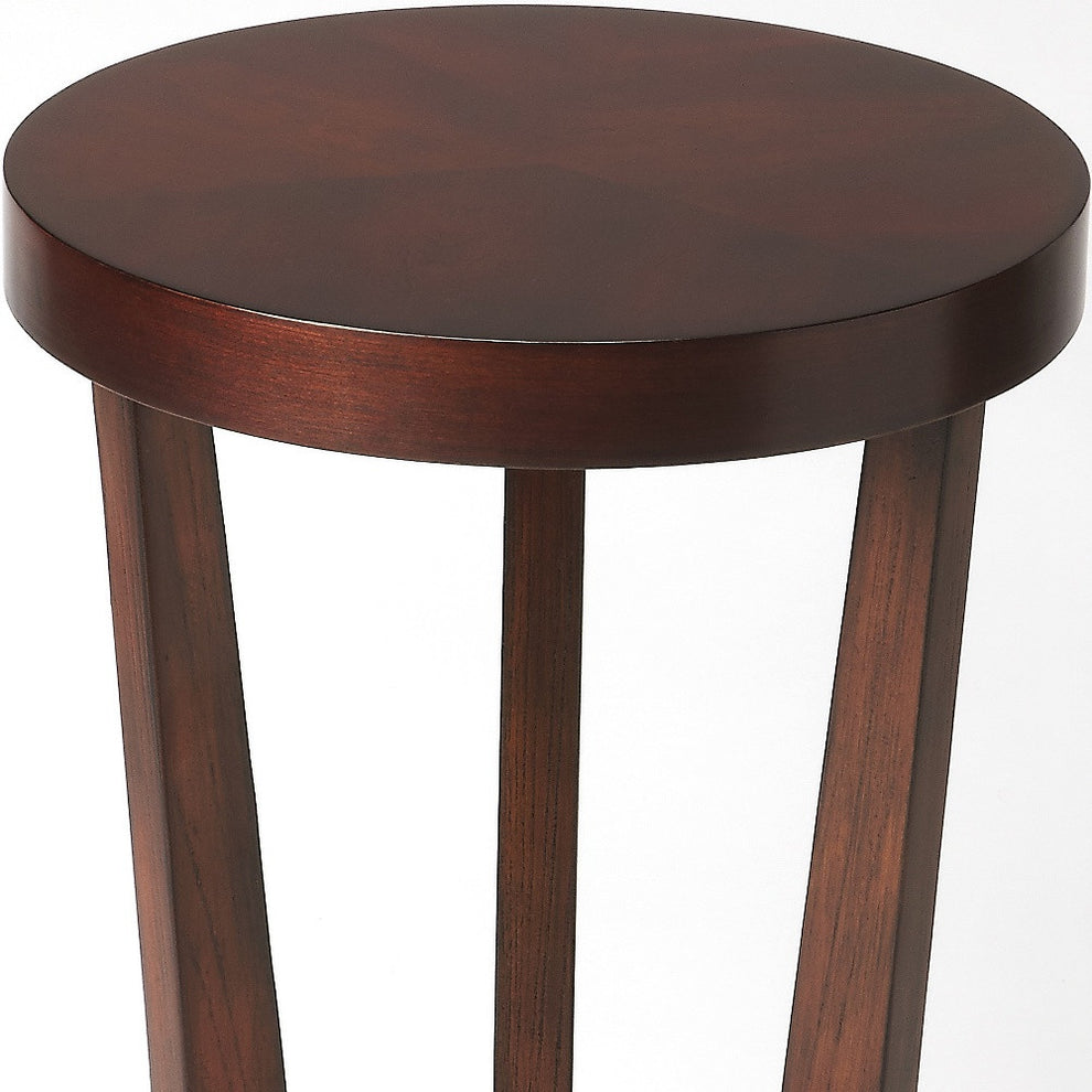 24" Cherry Manufactured Wood Round End Table By Homeroots | End Tables | Modishstore - 4