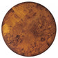 24" Medium Brown Burl Veneer Round End Table By Homeroots