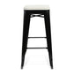 31" Black and White Backless Counter Height Bar Chair With Footrest By Homeroots | Bar Stools | Modishstore - 3