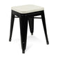 18" Black and White Backless Chair By Homeroots | Bar Stools | Modishstore - 2