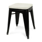 18" Black and White Backless Chair By Homeroots | Bar Stools | Modishstore - 3