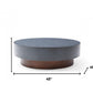 48" Antique Copper And Grey Steel Round Coffee Table By Homeroots | Coffee Tables | Modishstore - 5
